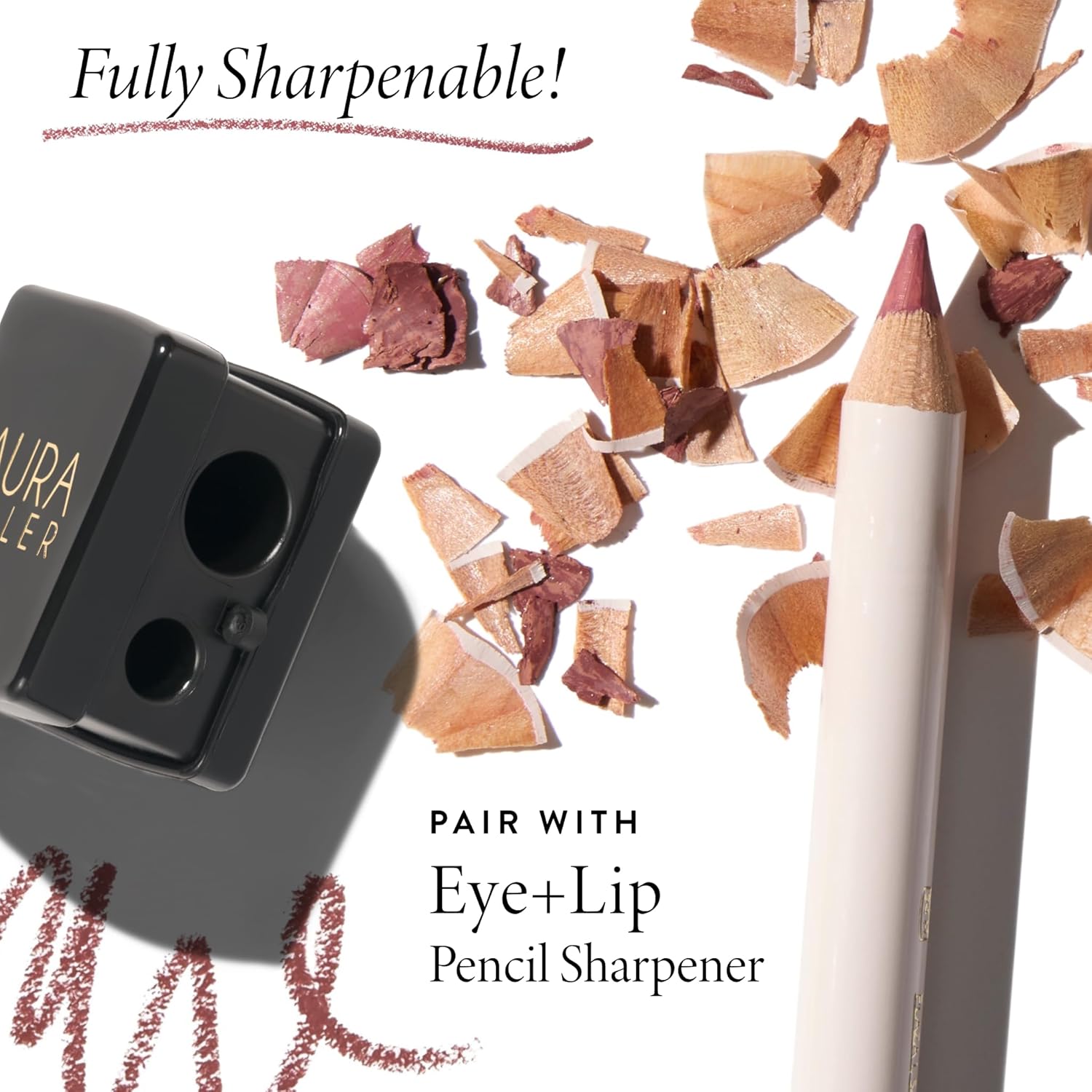 Laura Geller New York Marble Lips Multidimensional Liner, Poetic Pink - Marbleized Smooth Glide Sharpenable Lip Liner For Fuller Lips : Beauty & Personal Care