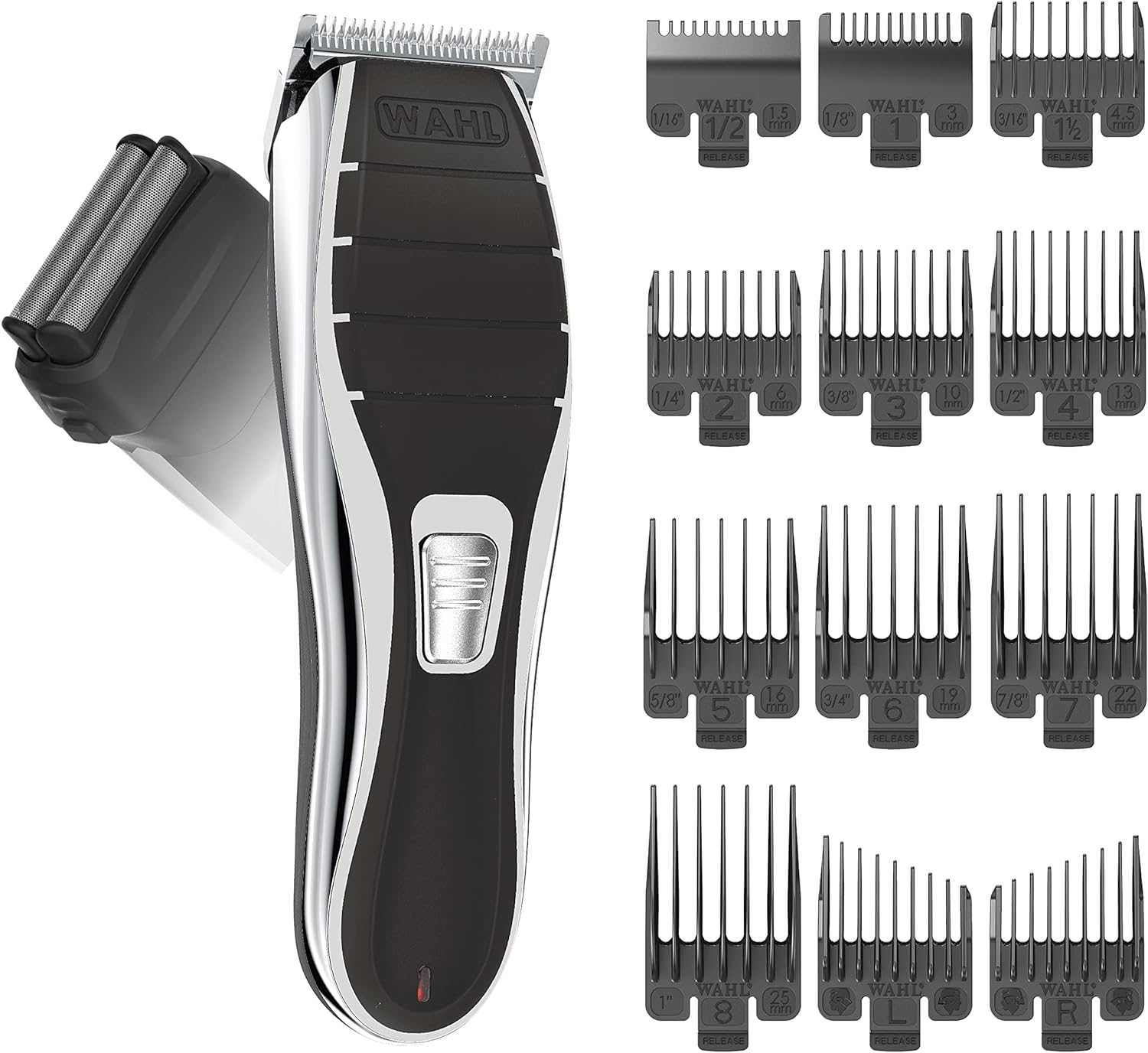 Wahl Clipper 2-In-1 Hair Clipper And Shaver Lithium-Ion Rechargeable Cord Cordless Hair Clipper And Shaver Combo Kit - Model 79568