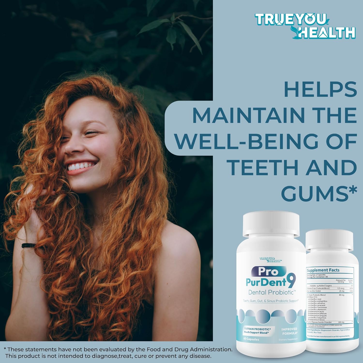 Pro Purdent9 Dental Probiotic - Our Best Dental Probiotics For Teeth And Gums - Mouth Probiotics - Boost Oral Health - Sinus Probiotics Teeth Probiotic Teeth Vitamins Supplements Pro Purdentix Probio : Health & Household