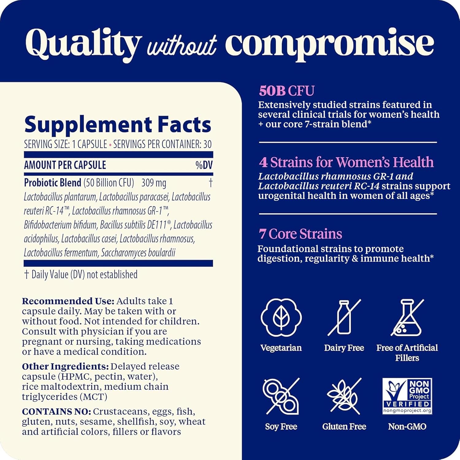 Enzymedica Subculture Probiotics For Women'S Vaginal & Urinary Health, 50 Billion Cfu, Supports Immune + Digestive Health & Regularity, 30 Count : Health & Household