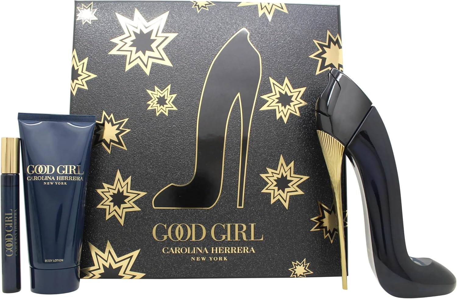 Carolina Herrera Ch Good Girl Edp 80 Ml + Body Lotion 100 Ml + Miniatura Edp 5 Ml Set Regalo