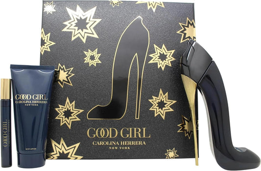 Carolina Herrera Ch Good Girl Edp 80 Ml + Body Lotion 100 Ml + Miniatura Edp 5 Ml Set Regalo