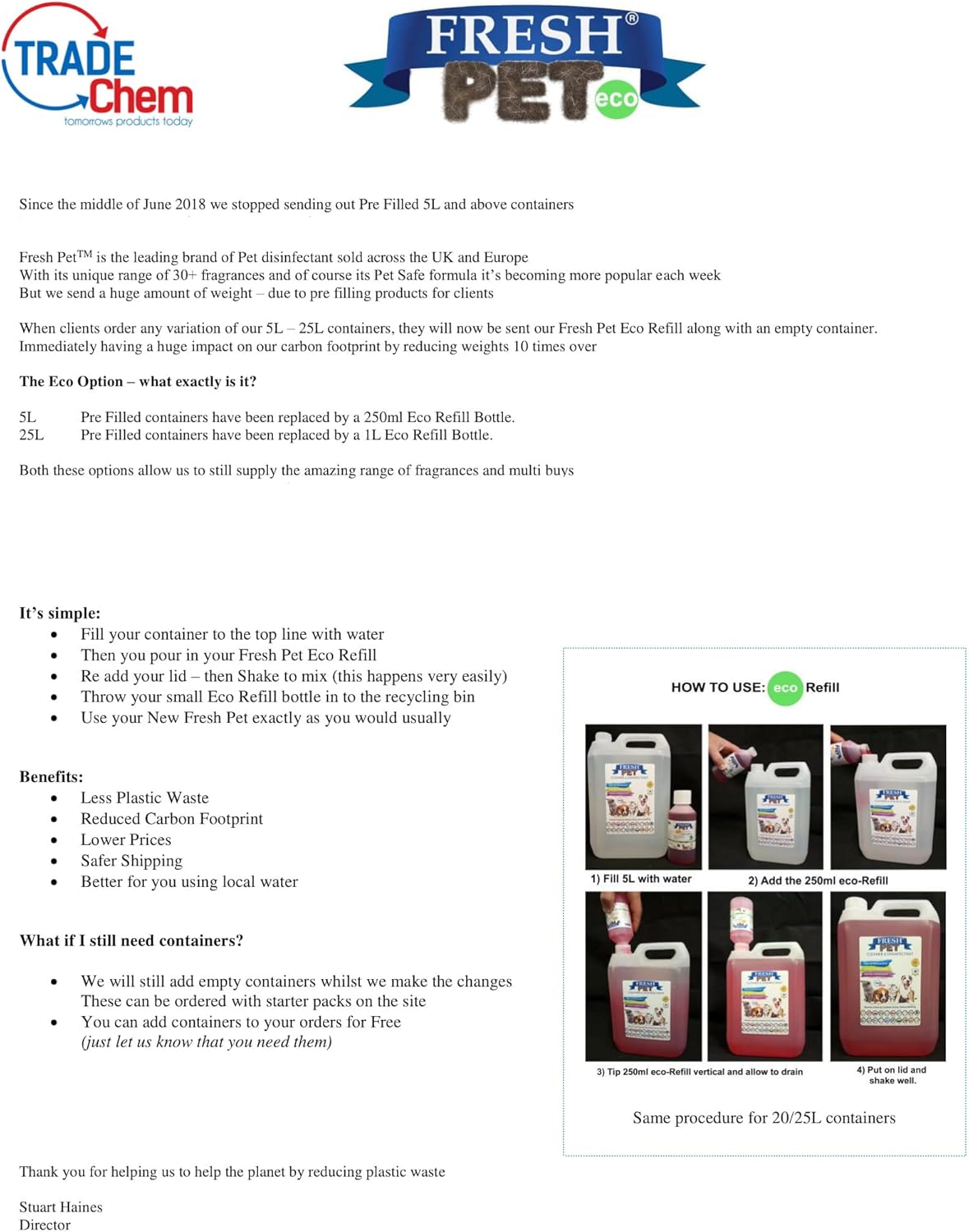 Trade Chemicals 25L FRESH PET (LAVENDER) with FREE TAP Kennel Dog/Cat Disinfectant, Cleaner, Deodoriser :Pet Supplies