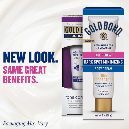 Gold Bond Age Renew Dark Spot Minimizing Age Renew Body Cream, 2 Oz., With No Bleaching Agents