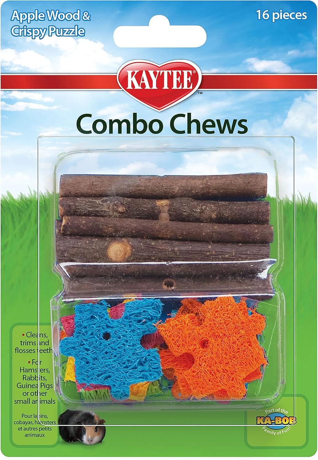 Kaytee Combo Chew Apple Wood & Puzzle