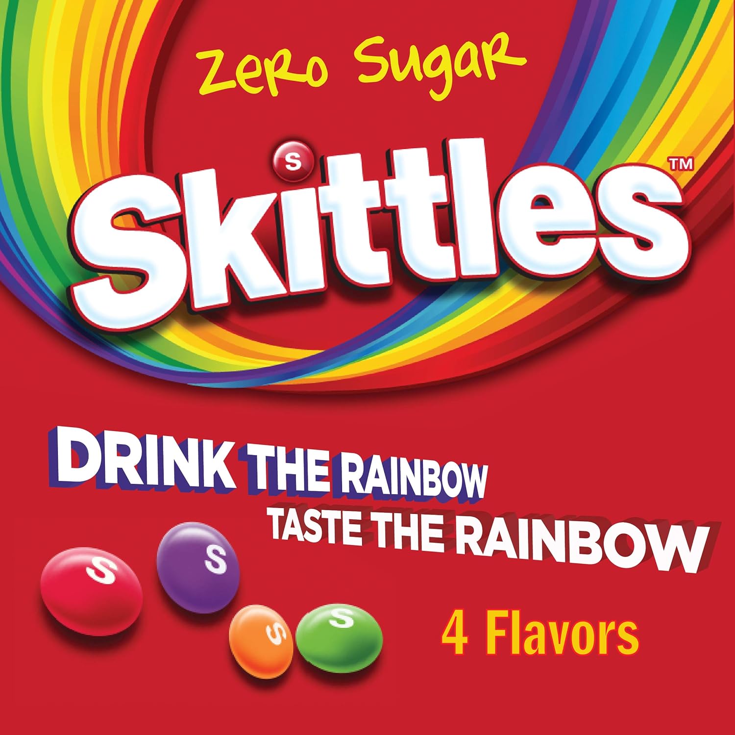 Skittles Zero Sugar Low Calorie Singles To Go Bulk Variety Pack Drink Mix - 2 Boxes Of 40 Sticks Each - 80 Total Sticks - 4 Fruity Flavors: Strawberry, Orange, Green Apple And Grape - Pack Of 2