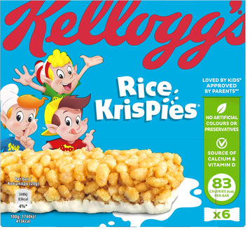Kellogg'S Rice Krispies Cereal And Milk Bar Box, 6 X 20G (Pack Of 4)