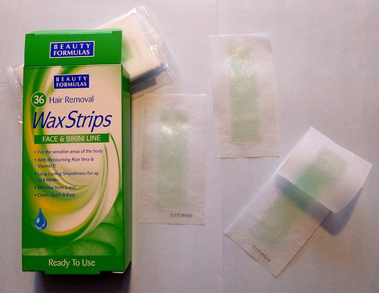 Beauty Formulas Hair Removal Wax Strips - Face & Bikini Line (3 Pack'S 108 Strips))