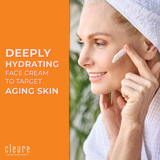 Cleure Hyaluronic Acid & Shea Butter Anti-Aging Night Cream/Day Cream Skincare Set For Sensitive Skin, Gluten, Salicylate, Paraben & Fragrance Free