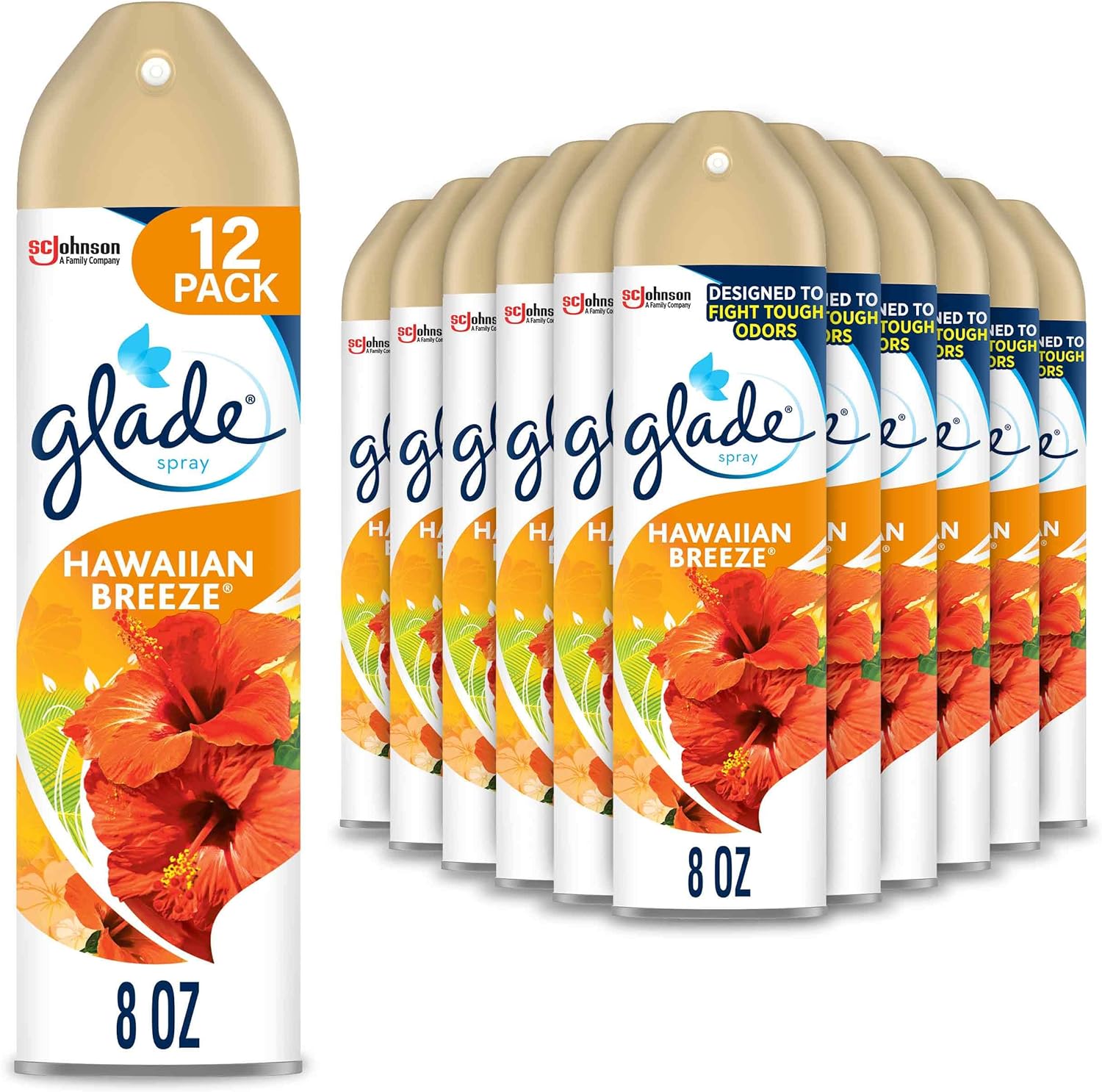 Glade Air Freshener, Room Spray, Hawaiian Breeze, 8 Oz, 12 Count