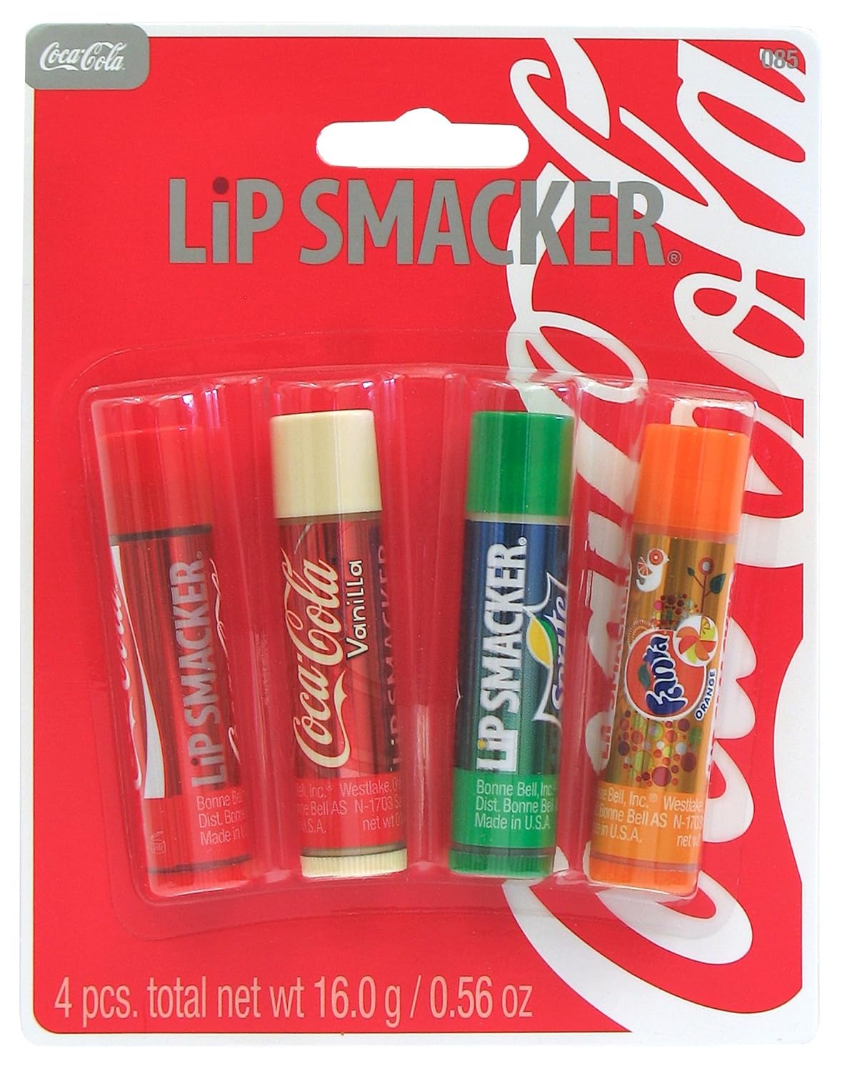 Lip Smacker Coca Cola Collection, lip balm for kids - Coca Cola, Coke Vanila, Sprite, Orange Fanta