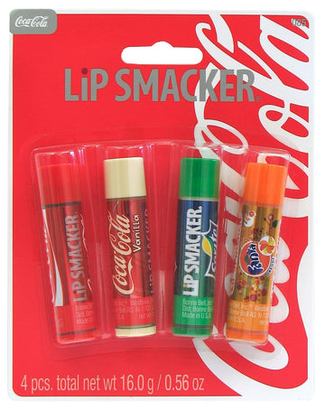 Lip Smacker Coca Cola Collection, Lip Balm For Kids - Coca Cola, Coke Vanila, Sprite, Orange Fanta