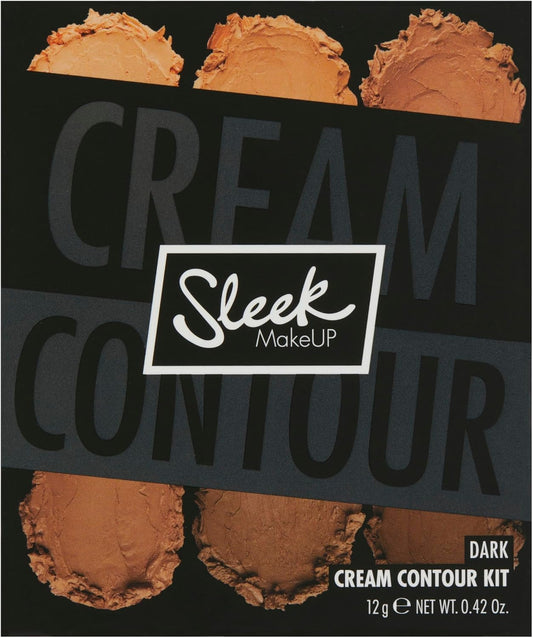 Sleek Makeup Cream Contour Kit, 6 Easily Blendable Colours For Smooth And Long Lasting Contour, Extra Dark