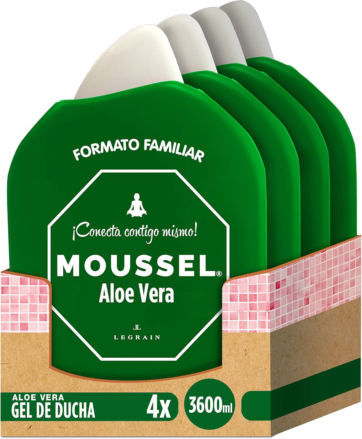 Moussel Purifying Shower Gel With Aloe Vera Family Size 900 Ml - Pack Of 4