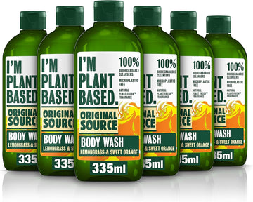 Original Source I'M Plant Based Lavender & Rosemary Shower Gel, 100% Natural Fragrance, Vegan, Cruelty Free Body Wash, Bulk Buy, Pack Of 6 X 335Ml