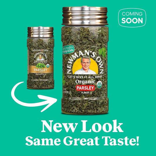 Newman'S Own Organic Parsley Flakes; Great On Chicken, Salads, Usda Certified Organic, Non-Gmo, Kosher, 0.32Oz. Bottle