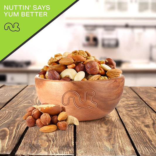 Nut Cravings - Roasted & Salted Mixed Nuts - Brazils, Brazil, Pecan, Almond, Hazelnut, Cashew (32oz - 2 LB) Packed Fresh in Resealable Bag - Healthy Protein Food, Natural, Keto Friendly, Vegan, Kosher