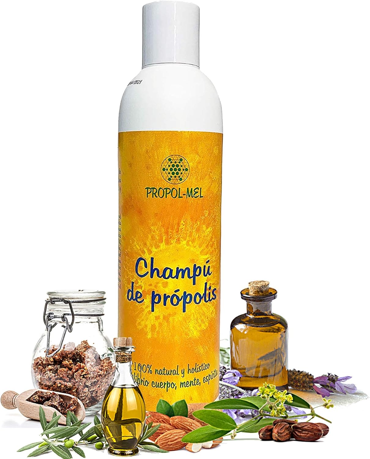 Propol-Mel - Natural Propolis Shampoo 250 Ml | Neutral Ph | Regenerative And Moisturizing Care | Bio Certified | Made In Spain | Softens, Adds Shine And Volume | Protects The Scalp