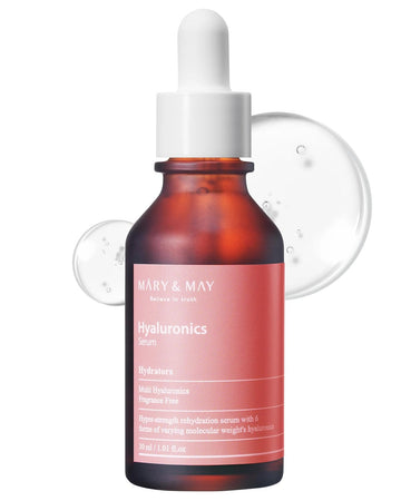 Mary&May Hyaluronics Serum - Deeply Hydrating Multi-Hyaluronic Acid Serum For Improved Skin Moisture And Elasticity - Korean Skincare, Ewg Green Grade, Hypoallergenic, 1.01 Fl.Oz