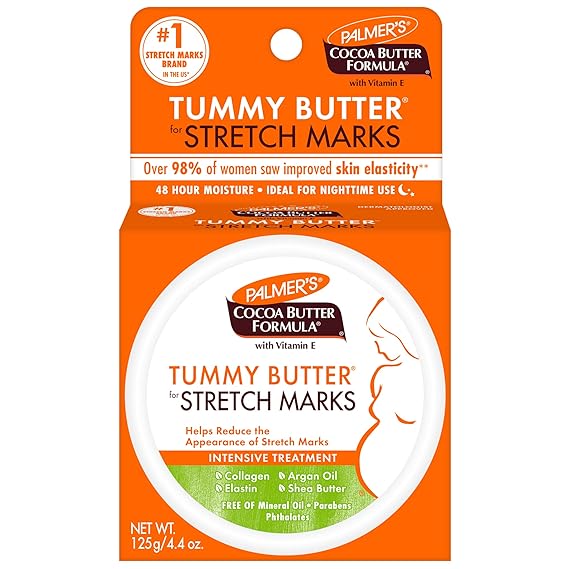 Palmer's Cocoa Butter Formula Tummy Butter Balm for Stretch Marks and Pregnancy Skin Care, 4.4 Ounces