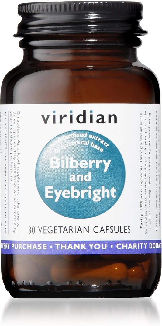 Viridian Bilberry With Eyebright, 30 Vegi Caps
