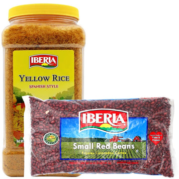 Iberia Yellow Rice 6.25lb. + Iberia Small Red Beans 1.5 oz. : Everything Else