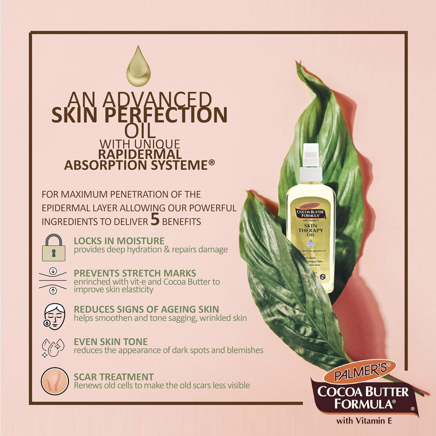 Palmer'S Cocoa Butter Formula Skin Therapy Moisturizing Body Oil With Vitamin E & Pure Argan Oil, Deep Body Moisturizer For Dry, Damaged Skin, Scars Or Stretch Marks, 2 Ounces : Body Oils : Beauty & Personal Care