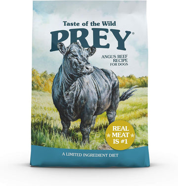 Taste Of The Wild Prey Real Meat High Protein Angus Beef Limited Ingredient Dry Dog Food Grain-Free Recipe Made With Real Pasture-Raised Beef And Probiotics For All Life Stages 25Lb