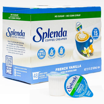 Splenda Single Serve Coffee Creamer Cups, Sugar Free French Vanilla, 48 Count