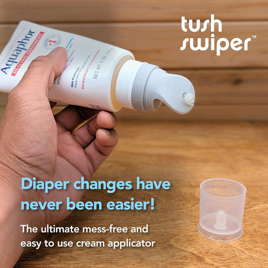 Eli & Ali Tush Swiper - Diaper Rash Cream & Butt Paste Applicator - Universal Fit For Most Diaper Creams | Mess-Free & Hygienic Alternative To Cream Spatula - Carry Less Baby Gear - Grey, 1 Pack
