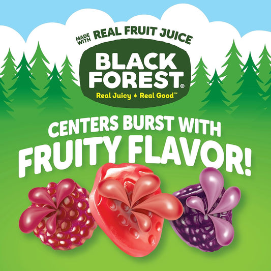 Black Forest, Juicy Burst, Fruit Flavored Snacks, Berry Medley Flavors, A Juicy Burst Of Natural Flavors, Made With Real Fruit Juice, School Snacks, 0.8 Oz 22 Ct