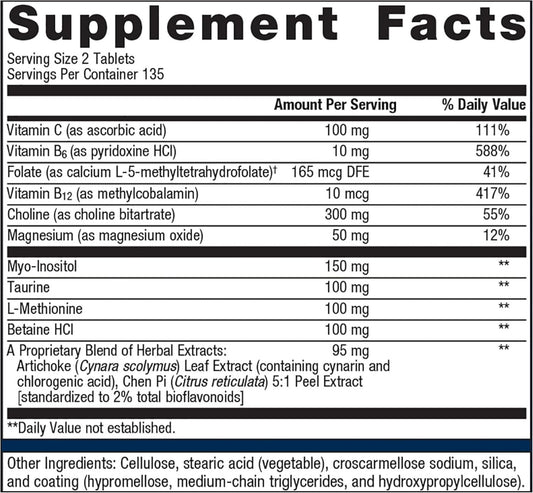 Metagenics Lipo-Gen - Lipotropic Liver Supplement* - Gallbladder Support* - With Amino Acids, Vitamin B12 & Choline - Non-Gmo, Gluten-Free & Vegetarian - 270 Tablets