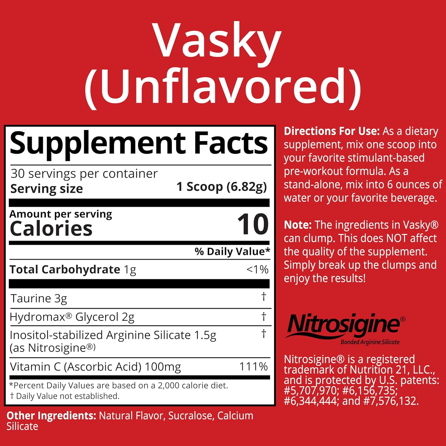 Buy Mts Nutrition Vasky Non-Stimulant Pump Inducer - Muscle Saturating Preworkout - 30 Servings Unflavored On  Free Shipping On Qualified Orders