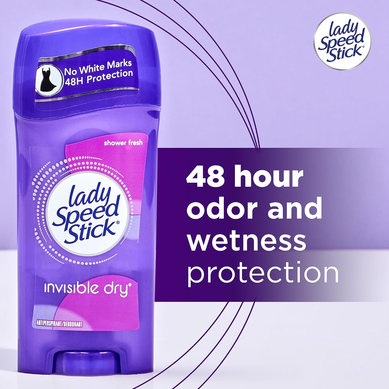 Lady Speed Stick Invisible Dry Antiperspirant Deodorant, Shower Fresh, 2.3Oz, 4 Pack : Beauty & Personal Care