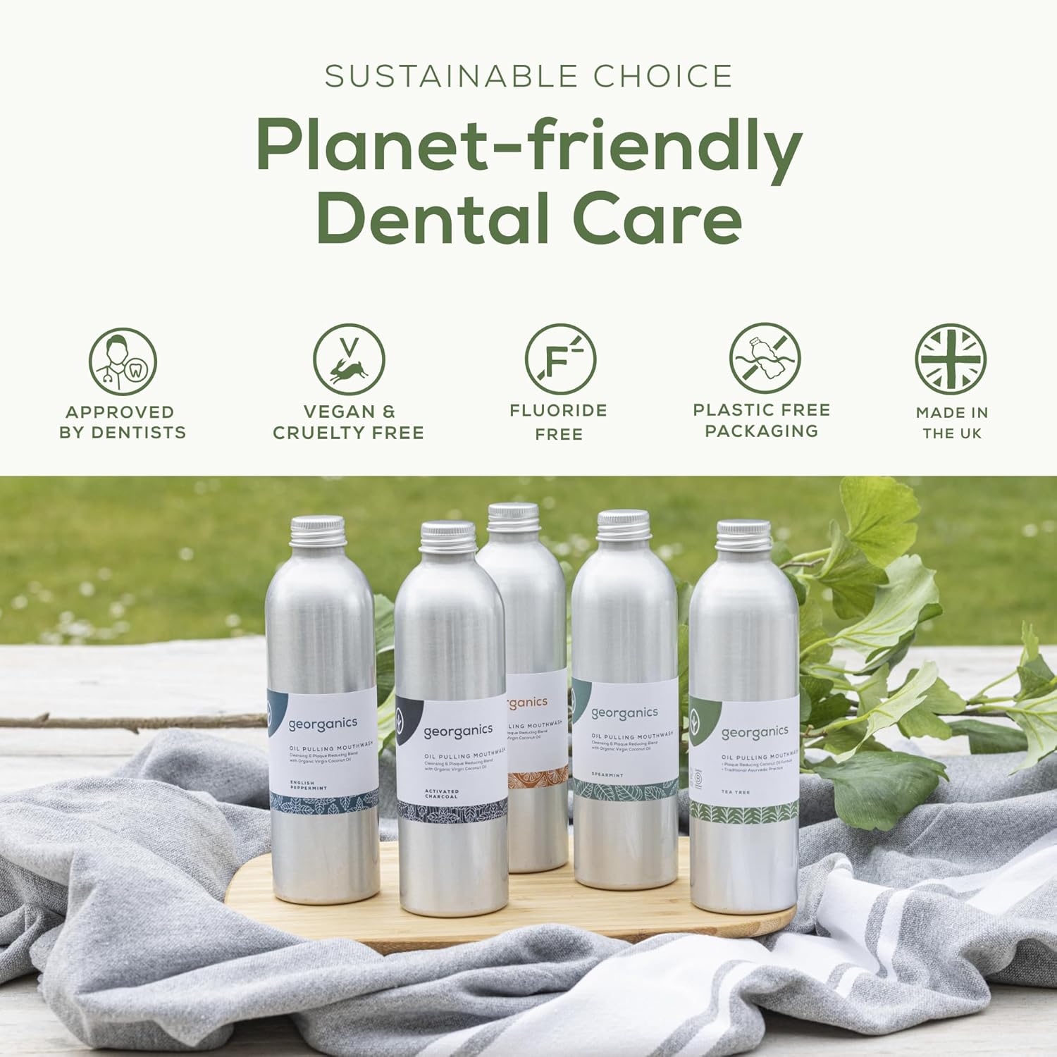 Georganics Whitening Oil Pulling Mouthwash - Tea Tree Flavoured - Plaque-Reducing Coconut Oil Blend - 100% Natural Ingredients - SLS, Glycerine & Fluoride Free - Organic, Vegan, Cruelty-Free - 100ml : Amazon.co.uk: Health & Personal Care