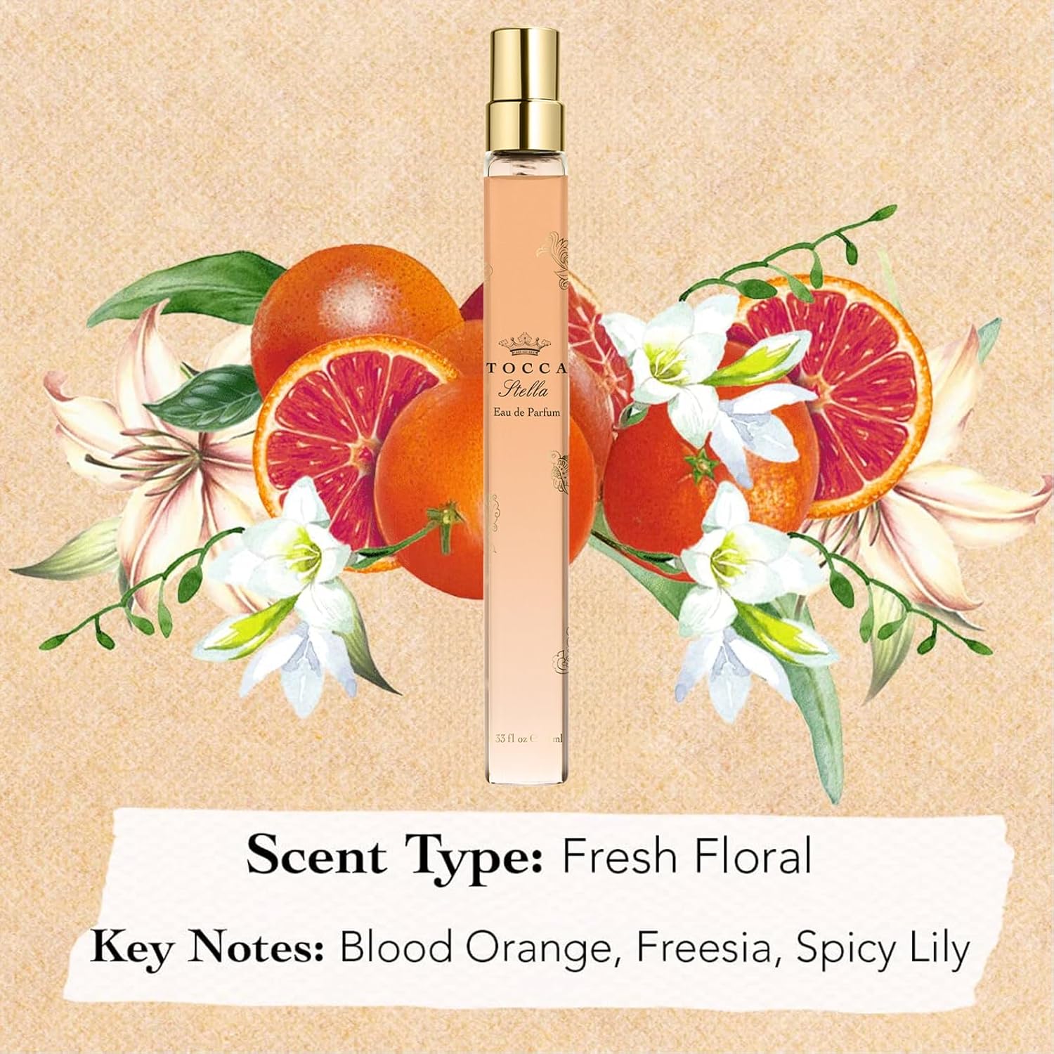 Tocca Stella Women'S Perfume Travel Spray, 0.34 Oz. (10 Ml) - Fresh Floral, Blood Orange, Freesia, Spicy Lily : Beauty & Personal Care
