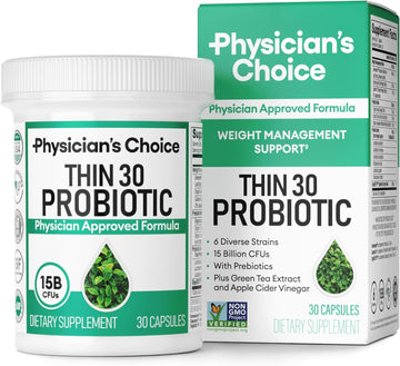 Physician'S Choice Probiotics For Weight Management & Bloating - 6 Probiotic Strains - Prebiotics - Key Ingredient Cayenne & Green Tea - Supports Gut Health - Weight Management For Women & Men