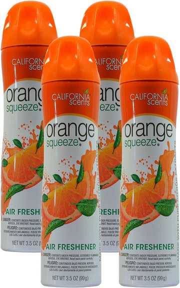 California Scents Orange Squeeze 3.5 Oz Air Freshener Spray (4 Packs)