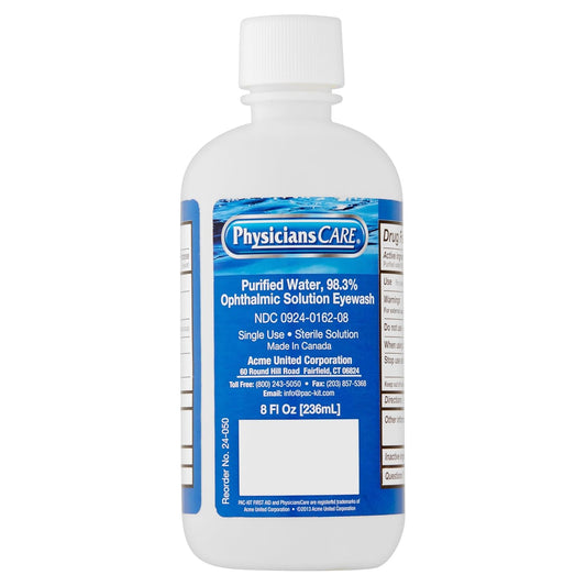 PhysiciansCare by First Aid Only 24-050 Eye Wash Solution, 8 oz Bottle: Science Lab Eye Wash Solution: Industrial & Scientific