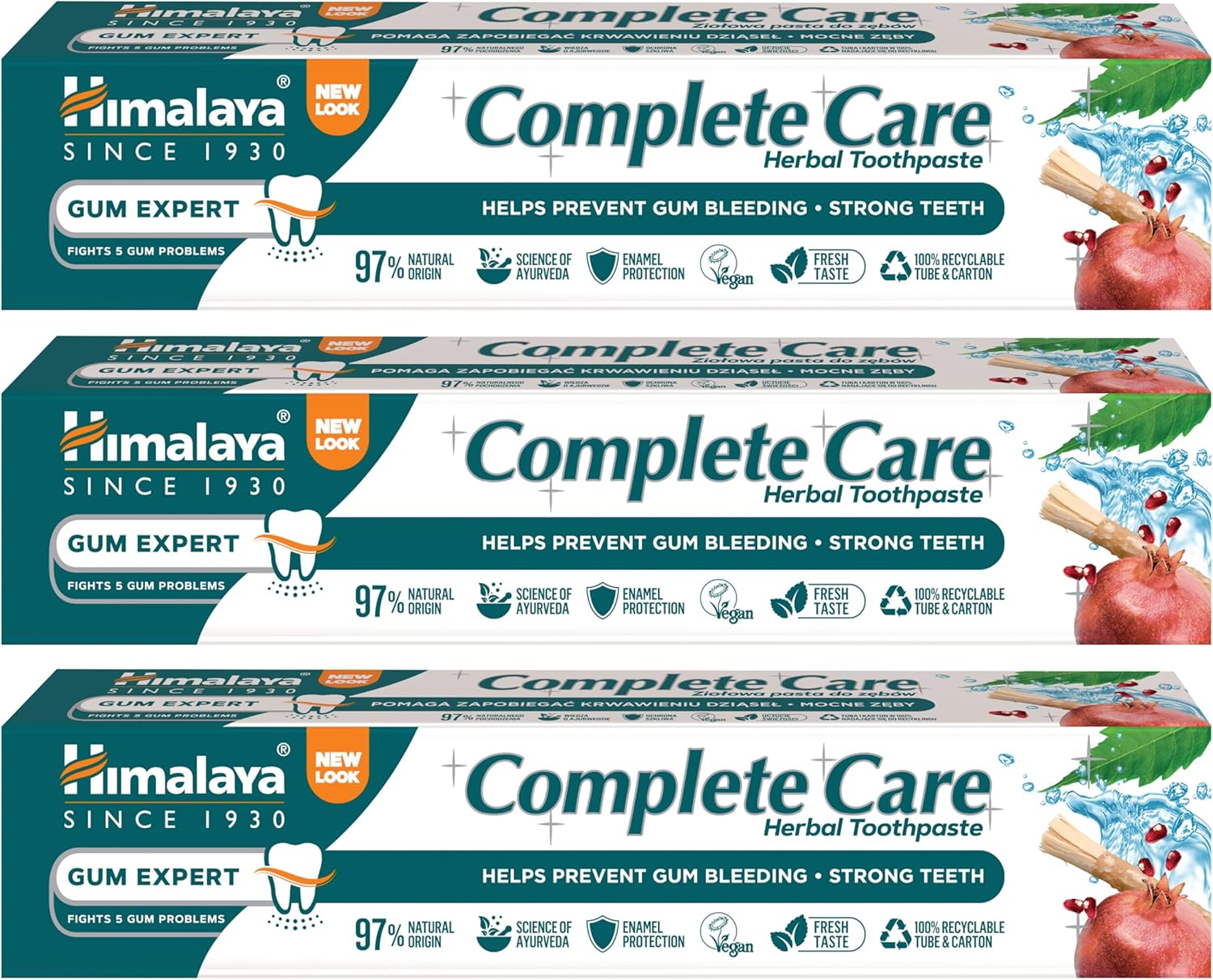 Himalaya Anti-Plaque Herbal Toothpaste | 75Ml | Vegan | Natural Origin | Enamel Safe | Ayurvedic Formula For Plaque Reduction | Fresh Minty Taste | 100% Recyclable Packaging | Fluoride-Free