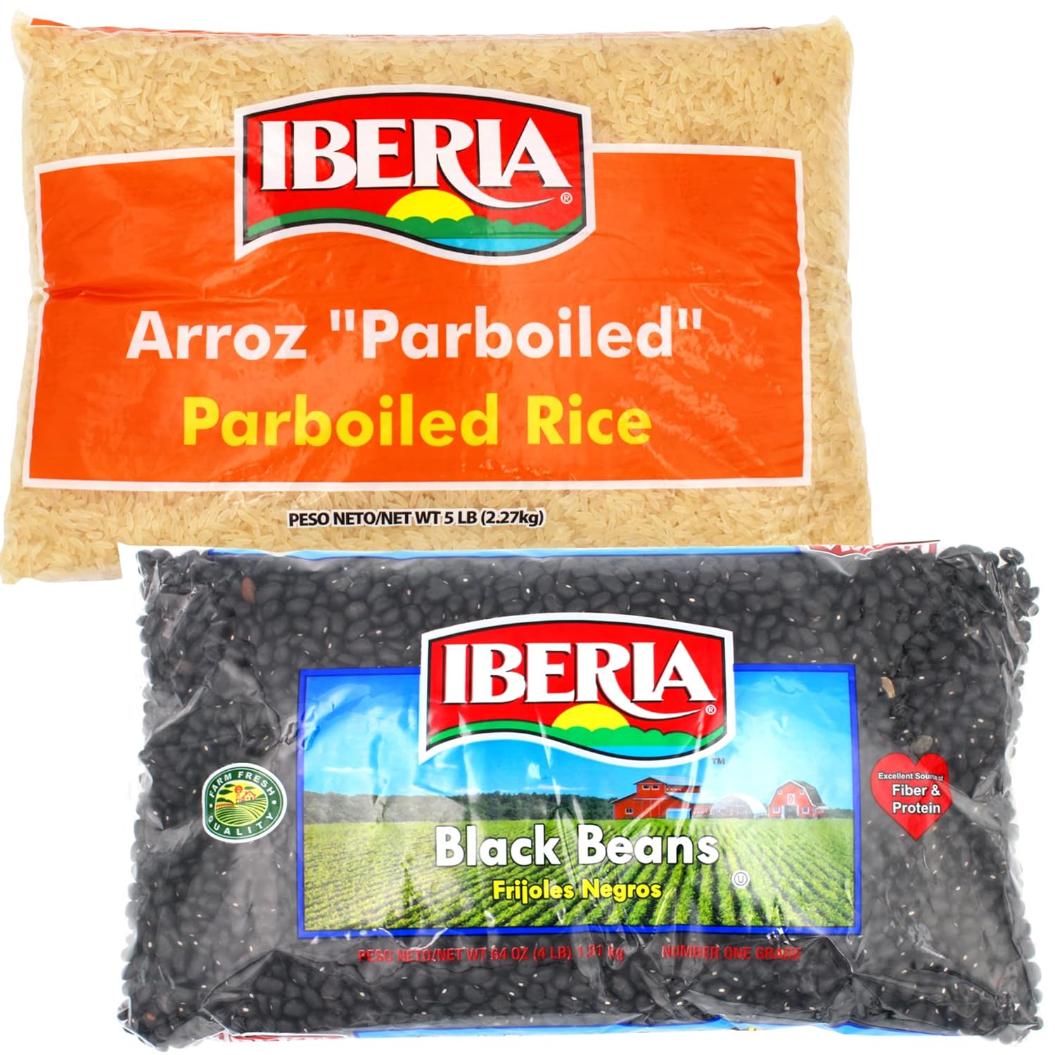 Iberia Long Grain Parboiled Rice, 5 lb. + Iberia Black Beans, 4 lb. : Grocery & Gourmet Food