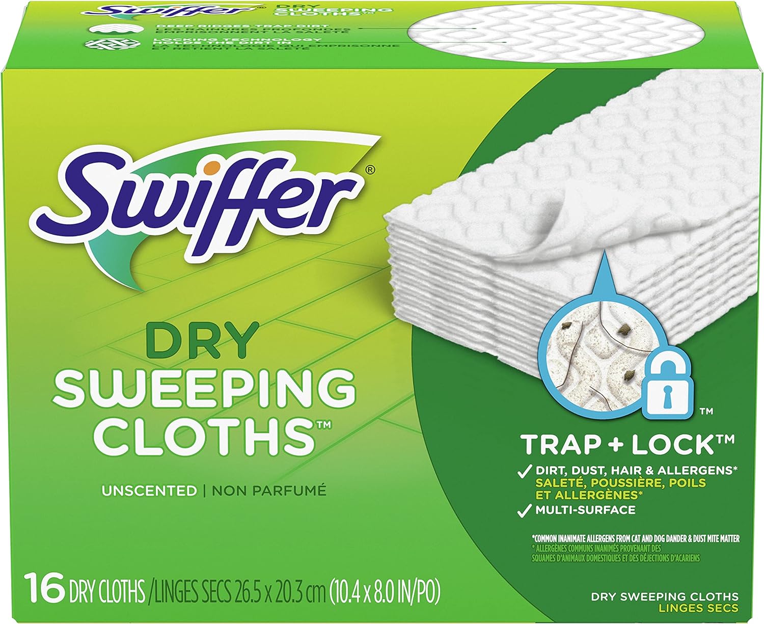 Swiffer Disposable Cloth Dry Sweeping Refills, 16 Count