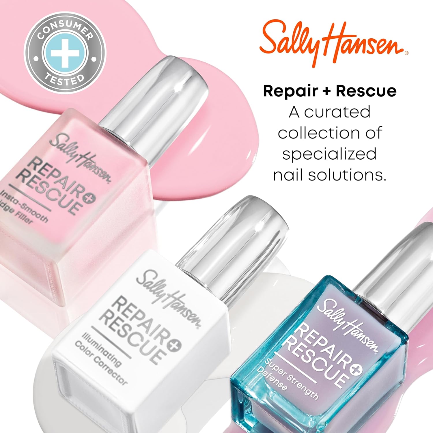 Sally Hansen® Repair + Rescue, Super Strength Defense, Nail Strengthener, Stronger Nails in 1 Week