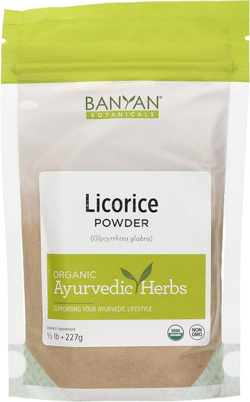 Banyan Botanicals Licorice Root Powder, 1/2  - USDA Organic - Glycyrrhiza glabra - Ayurvedic Herb for Lungs, Skin, & Stomach …