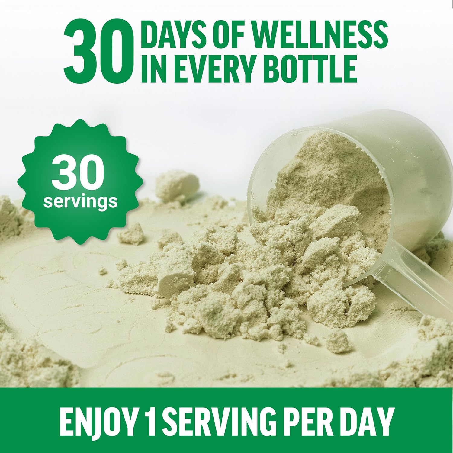 FORCE FACTOR Smarter Greens Daily Wellness Powder to Support Energy, Immunity & Digestion, Greens Powder, Superfood Powder with Vitamins, Minerals, and Probiotics, Naturally Unflavored, 30 Servings : Health & Household