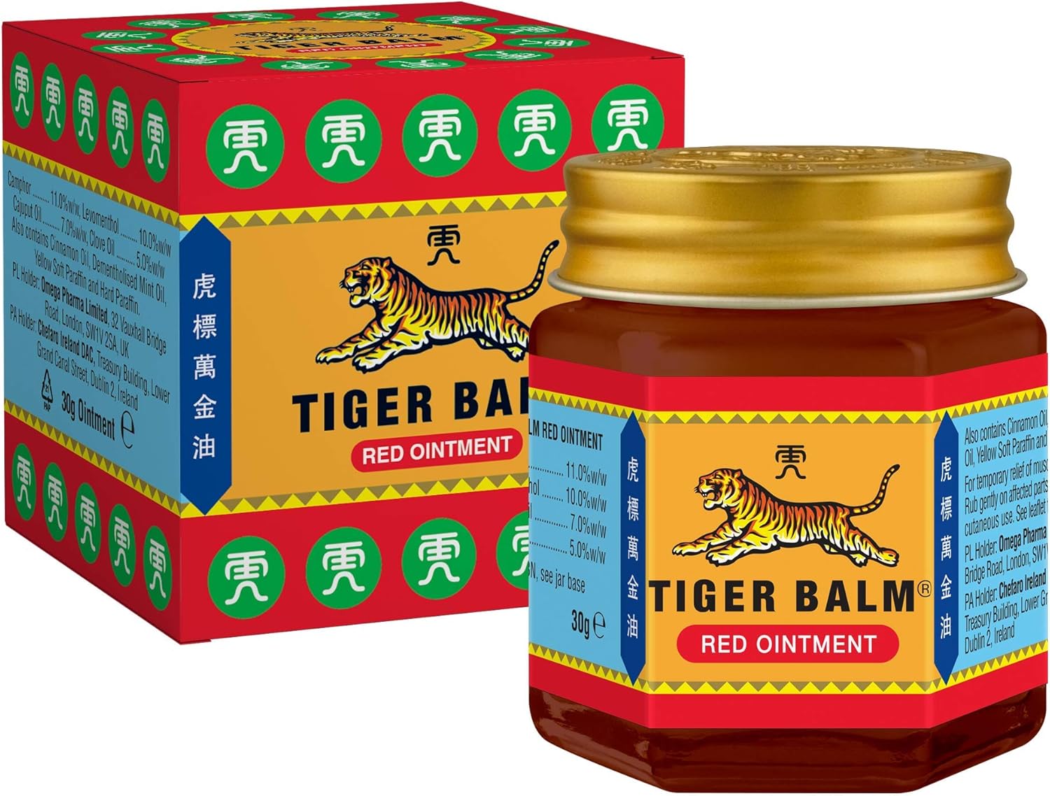 Tiger Balm Red Ointment, Temporary Relief From Minor Muscular Aches And Pains, 30 G (Pack Of 1)