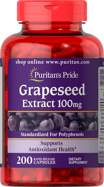 Puritan'S Pride Grapeseed Extract 100 Mg, 200 Count