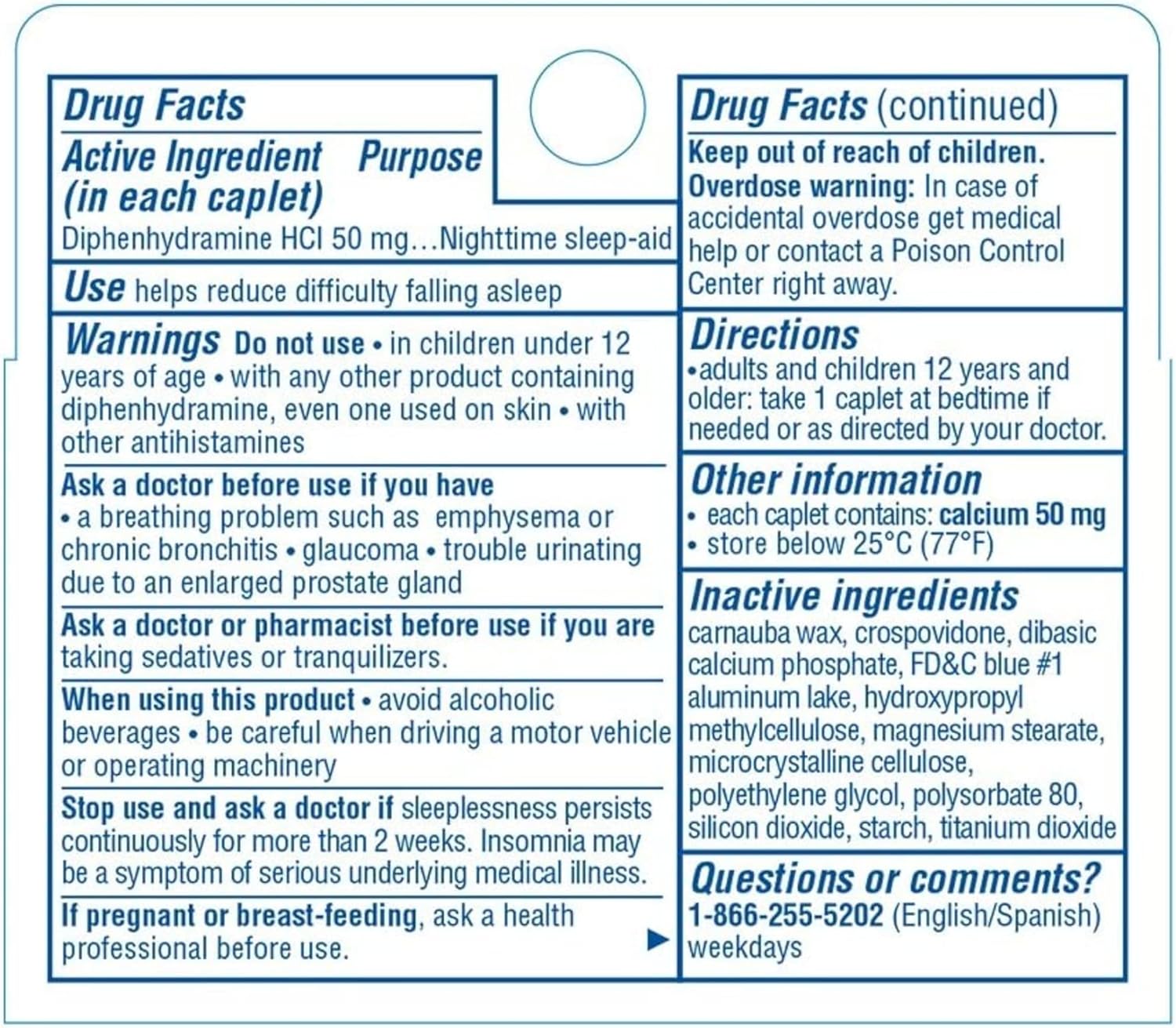 Sominex Nighttime Sleep-Aid, Safe And Effective, Non-Habit Forming, Original Formula Tablets, Blue, 32 Count : Health & Household