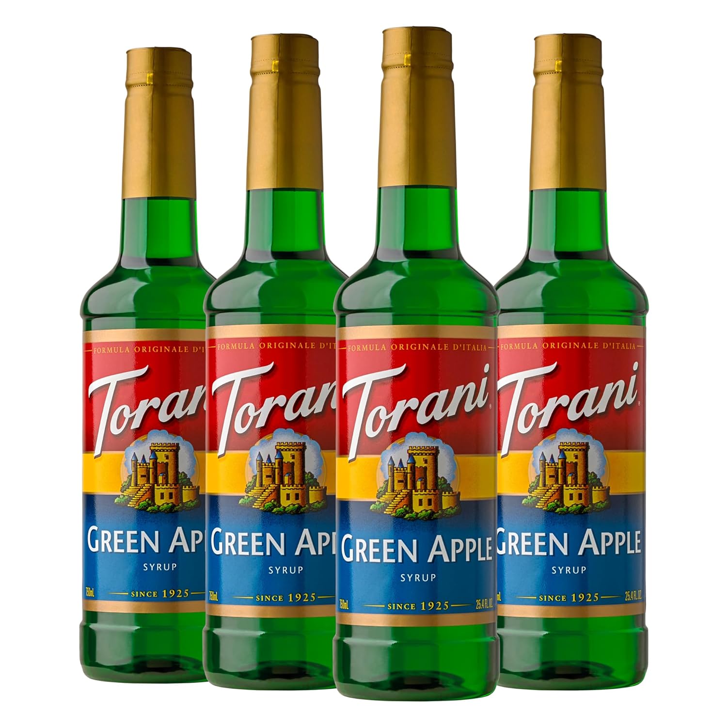 Torani Syrup, Green Apple, 25.4 Ounces (Pack Of 4)