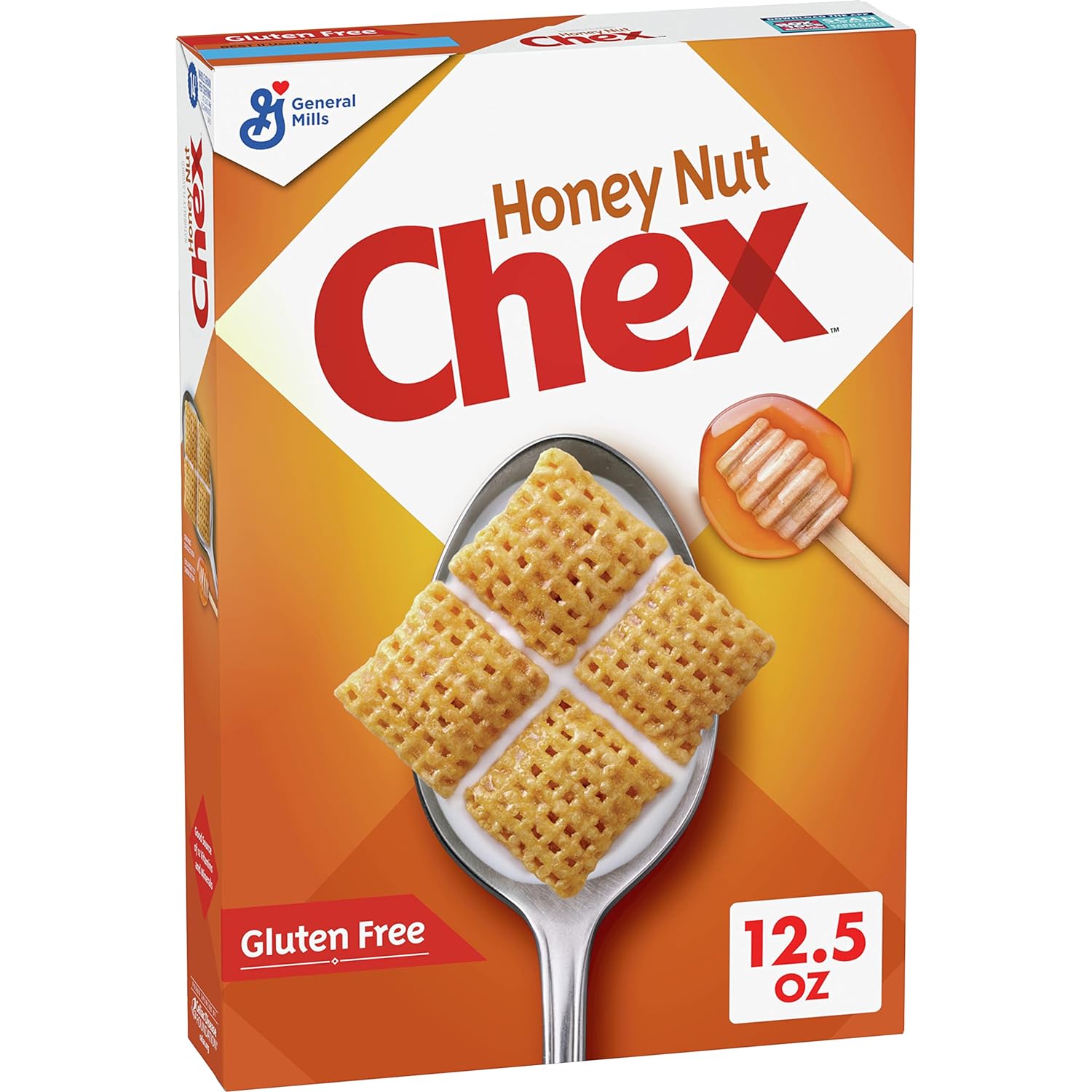 Honey Nut Chex Cereal, Gluten Free Breakfast Cereal, Made with Whole Grain, 12.5 OZ